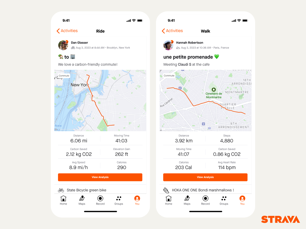 Strava uygulaması