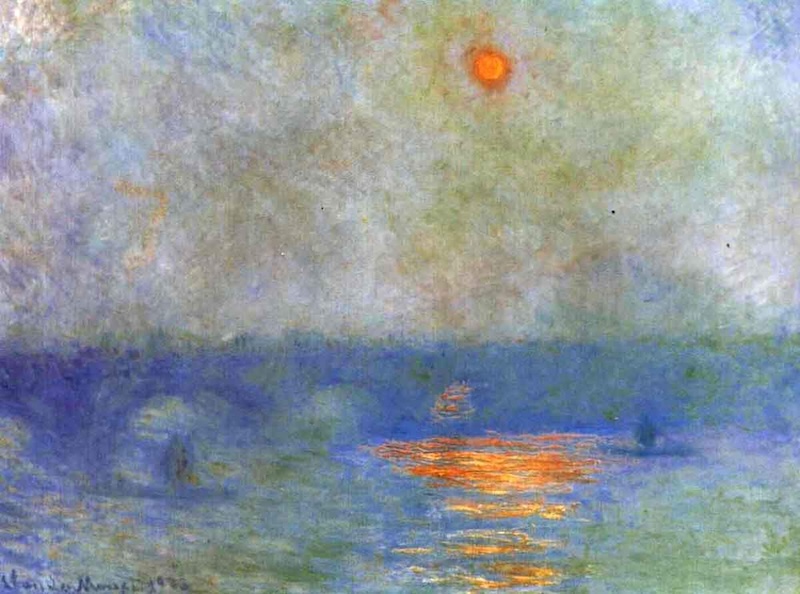 Waterloo Köprüsü, Sisin İçinden Güneş, Claude Monet, 1903