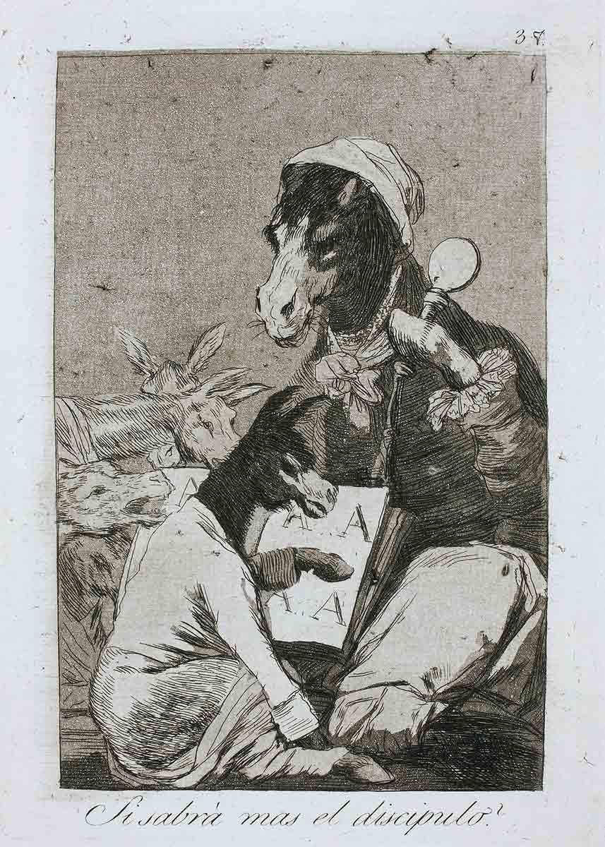 Öğrenci Daha Fazla Bilmeyebilir mi? (Los Caprichos, No.37), Francisco Goya
