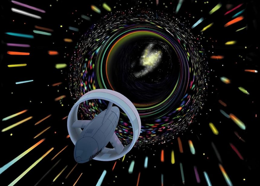 Alcubierre Warp Drive kullanan bir uzay aracı