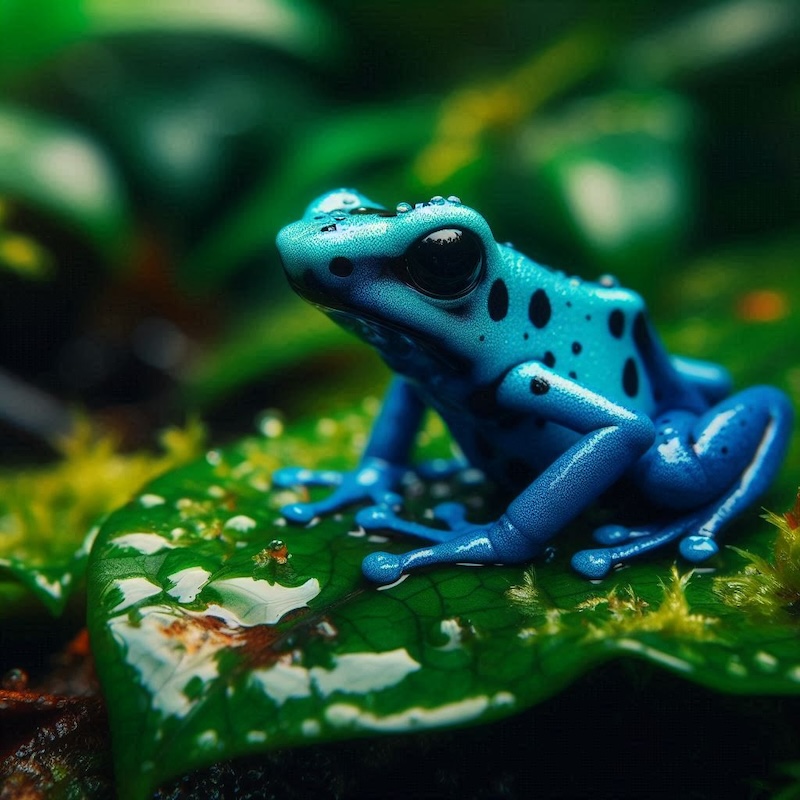 Mavi Zehirli Ok Kurbağası (Dendrobates tinctorius "azureus")