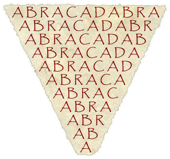 Ucgen amulet abrakadabra