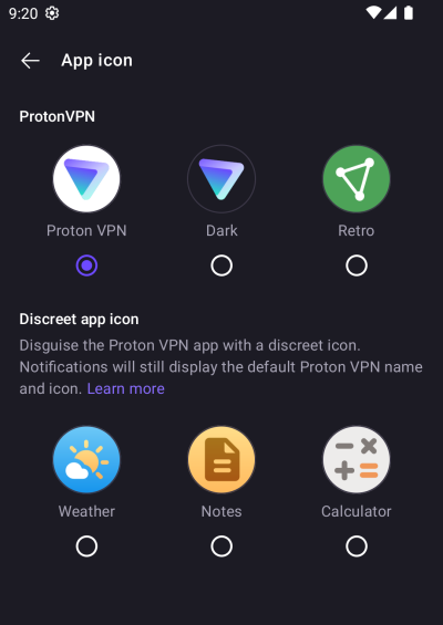 proton vpn degistir icon 1