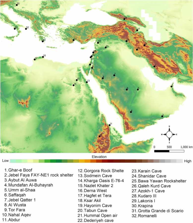 Zagros Dağları, Neandertallerin ve Modern İnsan